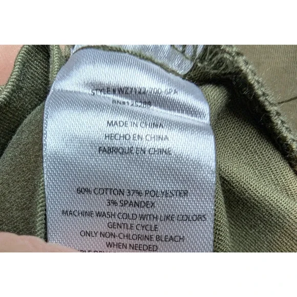 Jason Wu Army Green Utility Cargo Wide Leg High Rise Belted Cotton‎ Jumpsuit SML - Picture 6 of 11